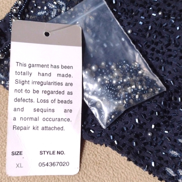 Adrianna Papell beaded black top and jacket XL - Picture 9 of 9